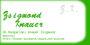 zsigmond knauer business card